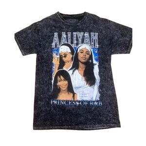 Aaliyah Princess of R&B‎ Graphic T-Shirt - Black Size XL